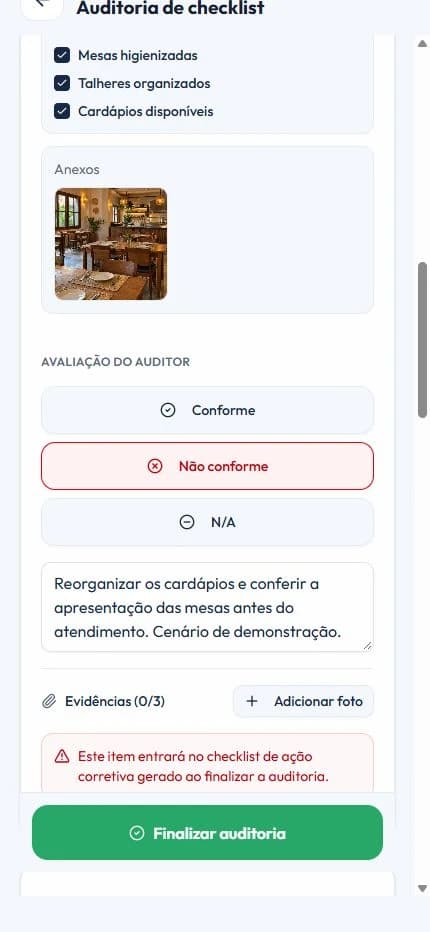 Auditorias no celular