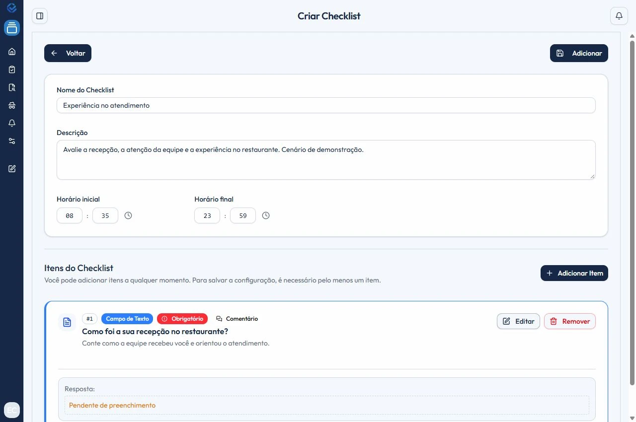 Tela de cliente oculto na CheckSmart
